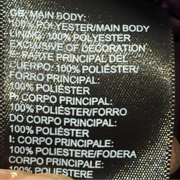 The North Face Women’s  purple  Waterproof Parka rain jacket size XL - Picture 9 of 9